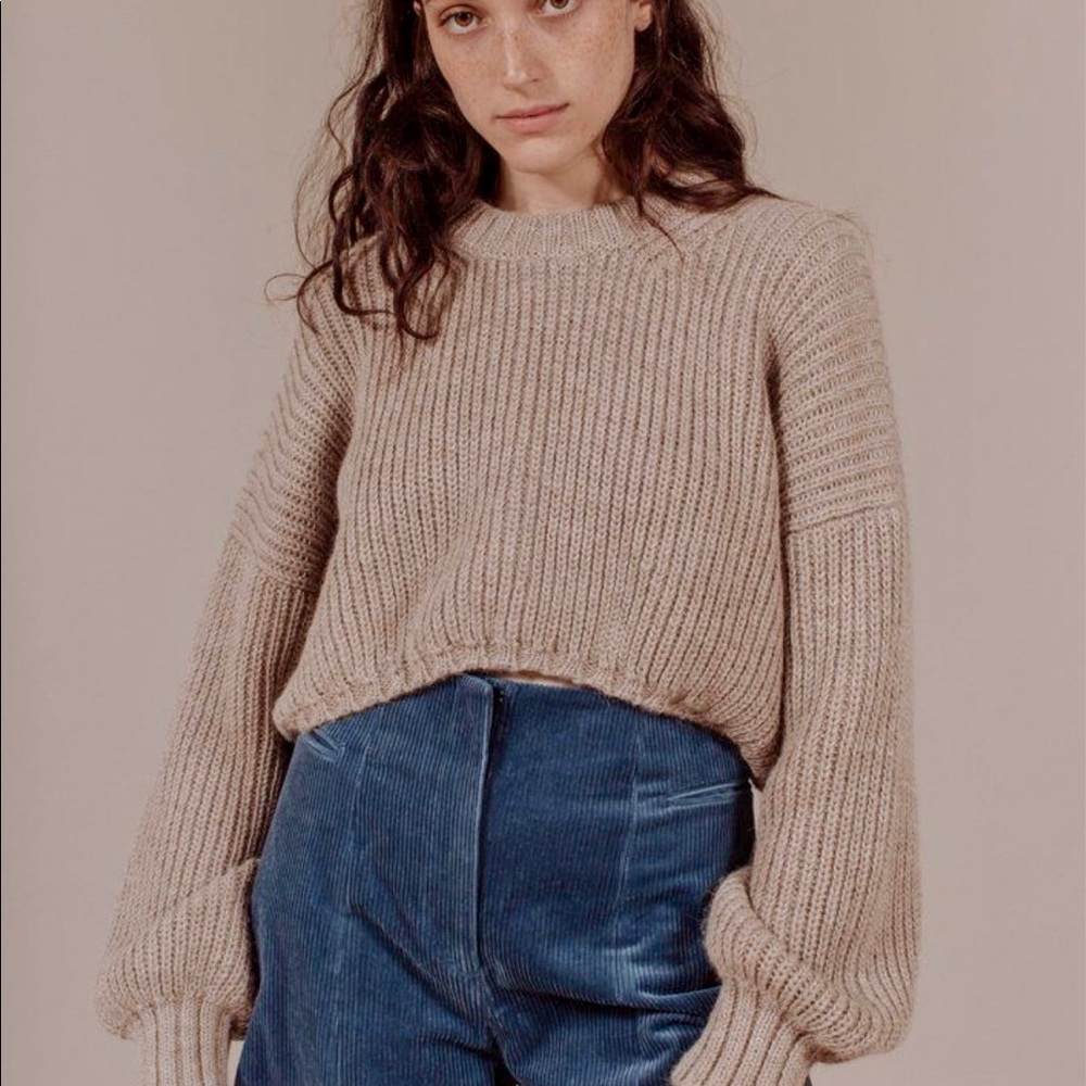 First Rite cropped alpaca sweater